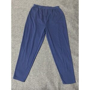 Extra Touch Womens 22W Blue Knit Pants Elastic Waist Solid Casual Comfort